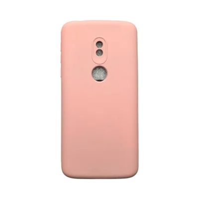 Capa Moto G6 Play Silicone Aveludada Protege Câmera Colorida Capinha Anti Impacto Moto G6 Play:rosa 02