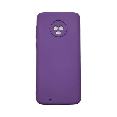 Capa Moto G6 Silicone Aveludada Colorida Capinha Anti Impacto Moto G6:roxo Escuro