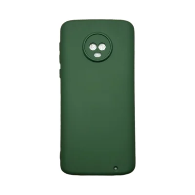 Capa Moto G6 Plus Silicone Aveludada Protege Câmera Colorida Capinha Anti Impacto Moto G6 Plus:verde Escuro