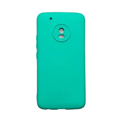 Capa Moto G5 Plus Silicone Aveludada Colorida Capinha Anti Impacto G5 Plus:verde Água