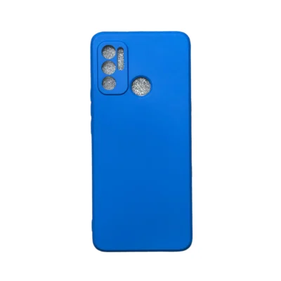 Capa Moto G60 Silicone Aveludada Protege Câmera Colorida Capinha Anti Impacto Moto G60:azul
