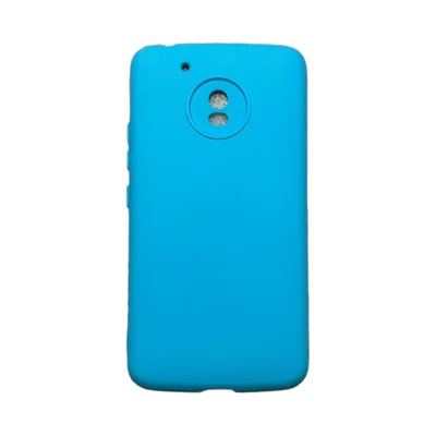 Capa Moto G5 Silicone Aveludada Colorida Capinha Anti Impacto Moto G5:azul Céu