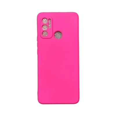 Capa Moto G60 Silicone Aveludada Protege Câmera Colorida Capinha Anti Impacto Moto G60:pink