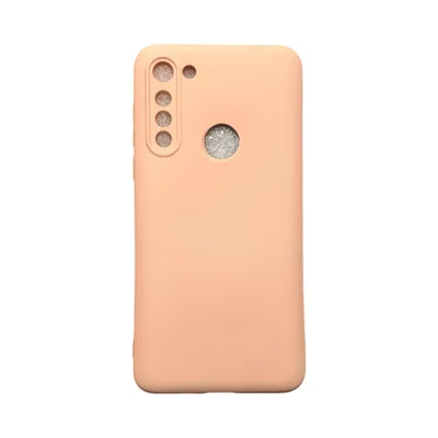 Capa Moto G8 Power Silicone Aveludada Protege Câmera Colorida Capinha Anti Impacto Moto G8 Power:nude