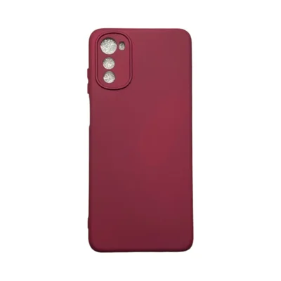 Capa Moto E32 Silicone Aveludada Protege Câmera Colorida Capinha Anti Impacto Moto E32:vinho