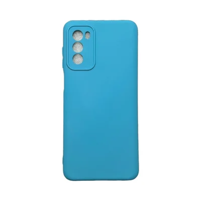 Capa Moto G52 / G82 Silicone Aveludada Protege Câmera Colorida Capinha Anti Impacto Moto G52:azul Celeste