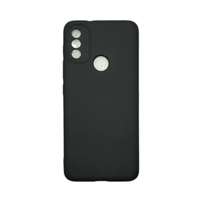 Capa Moto E20 Silicone Aveludada Protege Câmera Colorida Capinha Anti Impacto Moto E20:preto