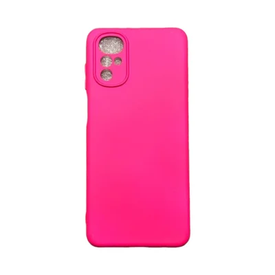 Capa Moto G22 Silicone Aveludada Protege Câmera Colorida Capinha Anti Impacto Moto G22:pink