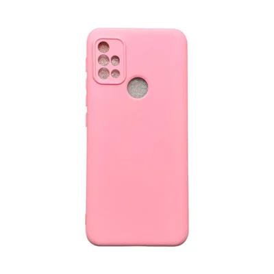 Capa Moto G10 / G20 / G30 Silicone Aveludada Protege Câmera Colorida Capinha Anti Impacto Moto G10 / G20 / G30:rosa Bebê
