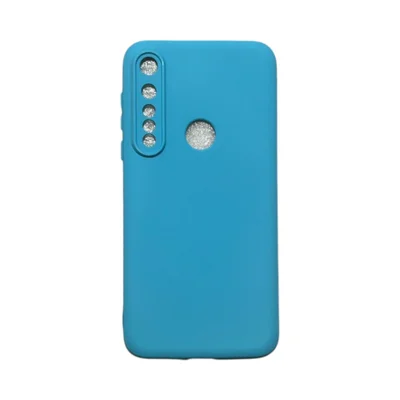 Capa Moto G8 Plus Silicone Aveludada Protege Câmera Colorida Capinha Anti Impacto Moto G8 Plus:azul Céu