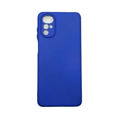 Capa Moto G22 Silicone Aveludada Protege Câmera Colorida Capinha Anti Impacto Moto G22:azul Bic