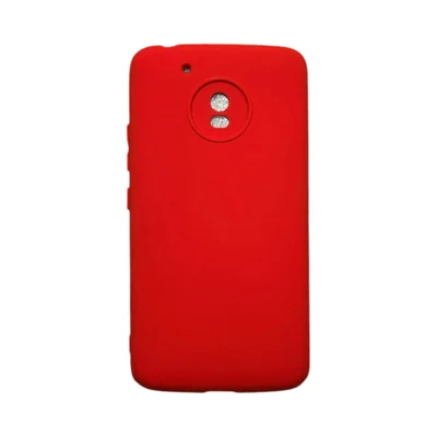 Capa Moto G5 Silicone Aveludada Colorida Capinha Anti Impacto Moto G5:vermelho