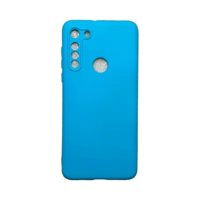 Capa Moto G8 Silicone Aveludada Colorida Capinha Anti Impacto Moto G8:azul Céu
