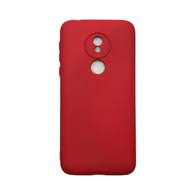 Capa Moto G7 Power Silicone Aveludada Protege Câmera Colorida Capinha Anti Impacto G7 Power:vermelho