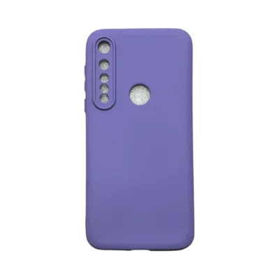 Capa Moto G8 Plus Silicone Aveludada Protege Câmera Colorida Capinha Anti Impacto Moto G8 Plus:roxo