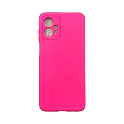 Capa Moto G13 / G23 Silicone Aveludada Protege Câmera Colorida Capinha Anti Impacto G13 / G23:pink