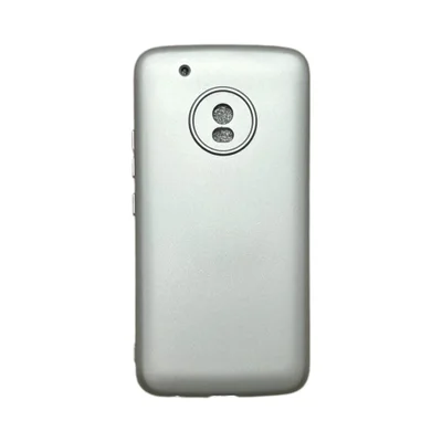 Capa Moto G5 Plus Silicone Aveludada Colorida Capinha Anti Impacto G5 Plus:prata Metálico