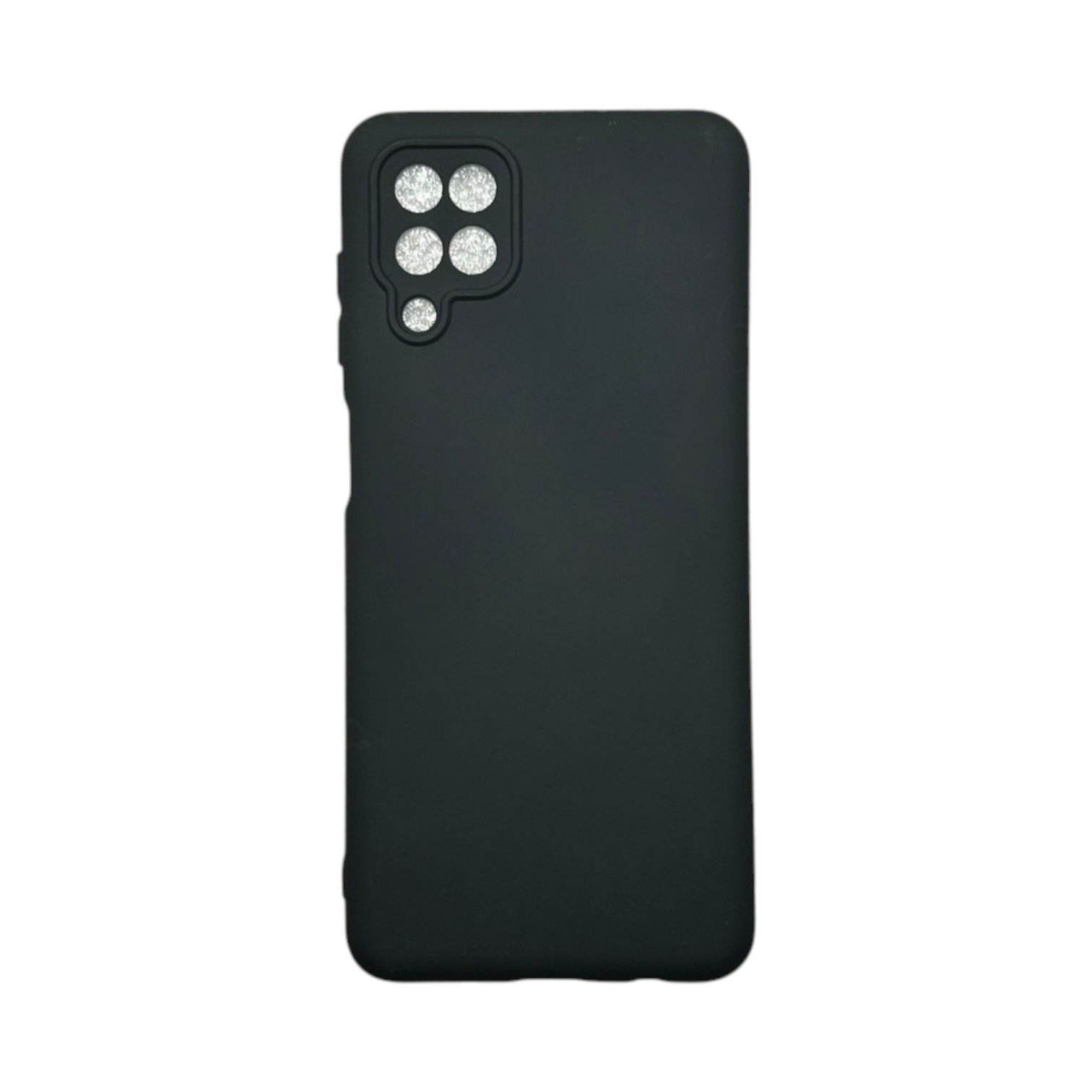 Capa Samsung A12 Silicone Aveludada Protege Câmera Colorida Capinha Anti Impacto A12:preto