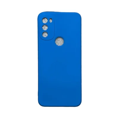 Capa Moto G71 5g Silicone Aveludada Protege Câmera Colorida Capinha Anti Impacto Moto G71 5g:azul