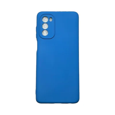 Capa Moto G62 5g Silicone Aveludada Protege Câmera Colorida Capinha Anti Impacto Moto G62 5g:azul