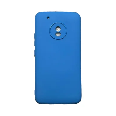 Capa Moto G5 Plus Silicone Aveludada Colorida Capinha Anti Impacto G5 Plus:azul