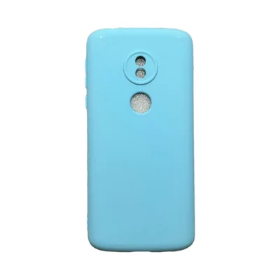 Capa Moto G6 Play Silicone Aveludada Protege Câmera Colorida Capinha Anti Impacto Moto G6 Play:azul Bebê