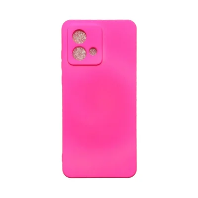 Capa Motorola G84 Silicone Aveludada Protege Câmera Colorida Capinha Anti Impacto Cor:pink