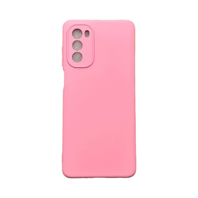 Capa Moto G62 5g Silicone Aveludada Protege Câmera Colorida Capinha Anti Impacto Moto G62 5g:rosa Bebê