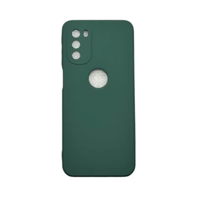 Capa Moto G41 Silicone Aveludada Protege Câmera Colorida Capinha Anti Impacto Cor:verde Escuro