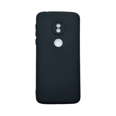 Capa Moto G6 Play Silicone Aveludada Protege Câmera Colorida Capinha Anti Impacto Moto G6 Play:preto