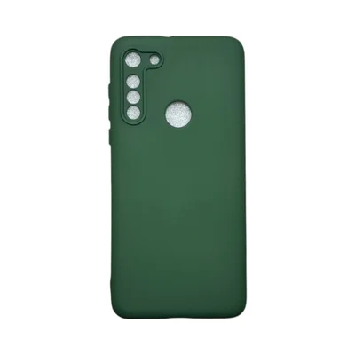 Capa Moto G8 Silicone Aveludada Colorida Capinha Anti Impacto Moto G8:verde Escuro