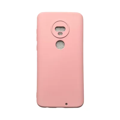 Capa Moto G7 / G7 Plus Silicone Aveludada Colorida Capinha Anti Impacto G7 / G7 Plus:rosa 04