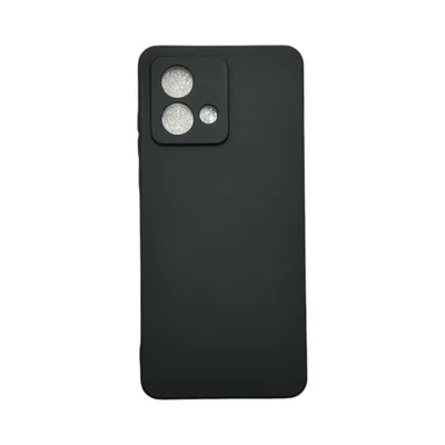 Capa Motorola G84 Silicone Aveludada Protege Câmera Colorida Capinha Anti Impacto Cor:preto