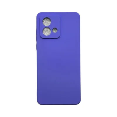 Capa Motorola G54 Silicone Aveludada Protege Câmera Colorida Capinha Anti Impacto Cor:roxo
