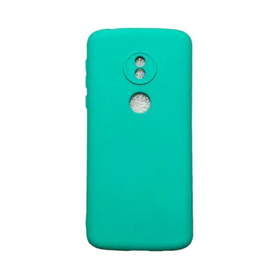 Capa Moto G6 Play Silicone Aveludada Protege Câmera Colorida Capinha Anti Impacto Moto G6 Play:verde Água
