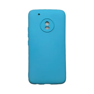 Capa Moto G5 Plus Silicone Aveludada Colorida Capinha Anti Impacto G5 Plus:azul Céu