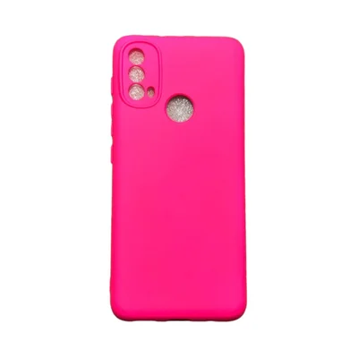 Capa Moto E30 / E40 Silicone Aveludada Protege Câmera Colorida Capinha Anti Impacto Moto E30 / E40:pink