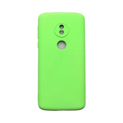 Capa Moto G6 Play Silicone Aveludada Protege Câmera Colorida Capinha Anti Impacto Moto G6 Play:verde Folha