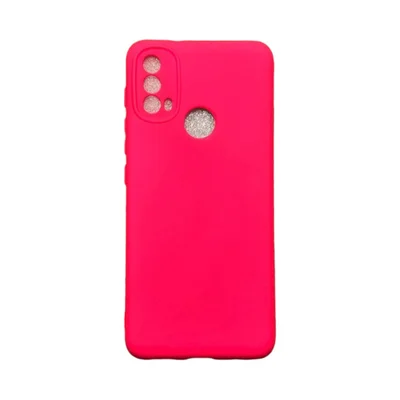 Capa Moto E30 / E40 Silicone Aveludada Protege Câmera Colorida Capinha Anti Impacto Moto E30 / E40:rosa Shock