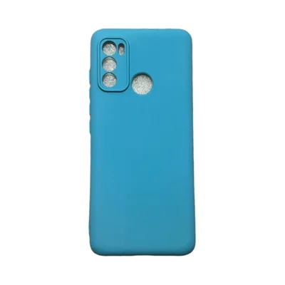 Capa Moto G60 Silicone Aveludada Protege Câmera Colorida Capinha Anti Impacto Moto G60:azul Celeste