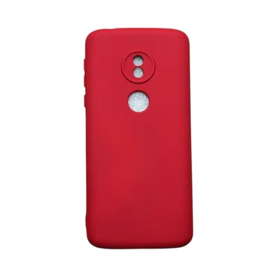 Capa Moto G6 Play Silicone Aveludada Protege Câmera Colorida Capinha Anti Impacto Moto G6 Play:vermelho