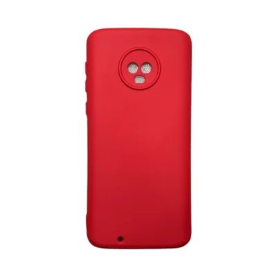 Capa Moto G6 Silicone Aveludada Colorida Capinha Anti Impacto Moto G6:vermelho