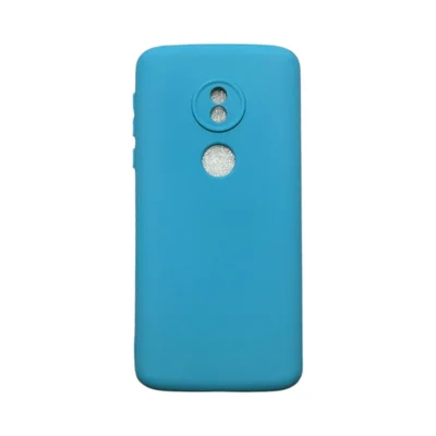 Capa Moto G6 Play Silicone Aveludada Protege Câmera Colorida Capinha Anti Impacto Moto G6 Play:azul Céu