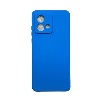 Capa Motorola G84 Silicone Aveludada Protege Câmera Colorida Capinha Anti Impacto Cor:azul.