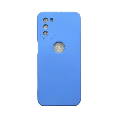 Capa Moto G41 Silicone Aveludada Protege Câmera Colorida Capinha Anti Impacto Cor:azul Bebê