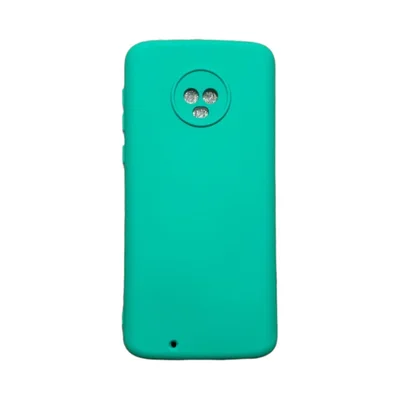 Capa Moto G6 Silicone Aveludada Colorida Capinha Anti Impacto Moto G6:verde Água