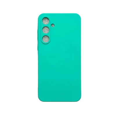 Capa Samsung A35 Silicone Aveludada Protege Câmera Colorida Capinha Anti Impacto Cor:verde Água
