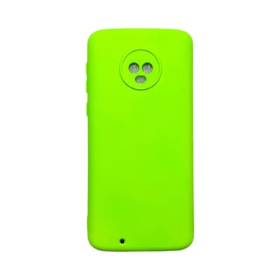 Capa Moto G6 Silicone Aveludada Colorida Capinha Anti Impacto Moto G6:verde Neon