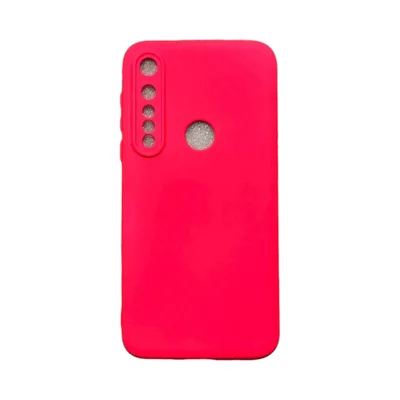 Capa Moto G8 Plus Silicone Aveludada Protege Câmera Colorida Capinha Anti Impacto Moto G8 Plus:rosa Shock