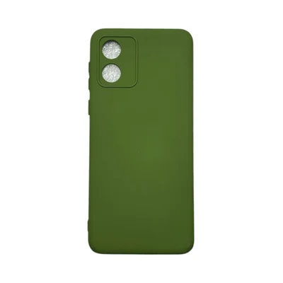 Capa Motorola E13 Silicone Aveludada Protege Câmera Colorida Capinha Anti Impacto Moto E13:verde Escuro